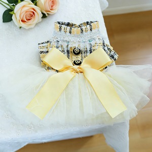 Charming Princess Tulle Dress For Dogs <b>Cats</b> Checkered Polyester Four Seasons Pet <b>Clothes</b> - Product Image 2