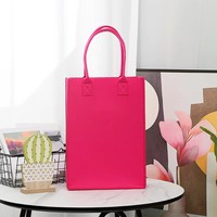 Sac fourre-tout personnalisé en feutre non tissé, sac à main souple cousu, impression par transfert thermique couleurs mélangées, cadeau promotionnel, sac de voyage