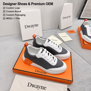 Zapatillas de Diseñador de Lujo 2026 para Hombre y Mujer, Tejido de Alta Calidad, Cuero, Color Gris y Blanco, Estilo Deportivo Casual, Nuevas - Product Image 1