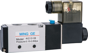 4V210-08 วาล์วควบคุมลมแบบโซลินอยด์ 24V 5 ทาง 2 ตำแหน่ง 12V - Product Image 2