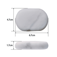 12 pièces pierres de massage corporel en marbre blanc thérapie par pierres chaudes de basalte