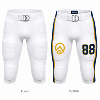 Pantalon de football américain QuestLink personnalisé par sublimation, 7 poches pour protections, très résistant, extensible dans les 4 sens, pour jeunes et adultes