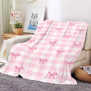 Manta <span class=keywords><strong>de</strong></span> Felpa Suave y Acogedora con Lazo Rosa, Estilo Kawaii, Estética <span class=keywords><strong>Coqueta</strong></span>, con Cinta, Manta <span class=keywords><strong>de</strong></span> Franela Personalizada - Product Image 2