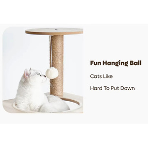 Tháp chơi mèo đa tầng đa năng, đồ nội thất cho mèo nhỏ với trụ, võng, nhà, đường hầm, giỏ làm từ chất liệu nhung mềm mại cho thú cưng - Product Image 5