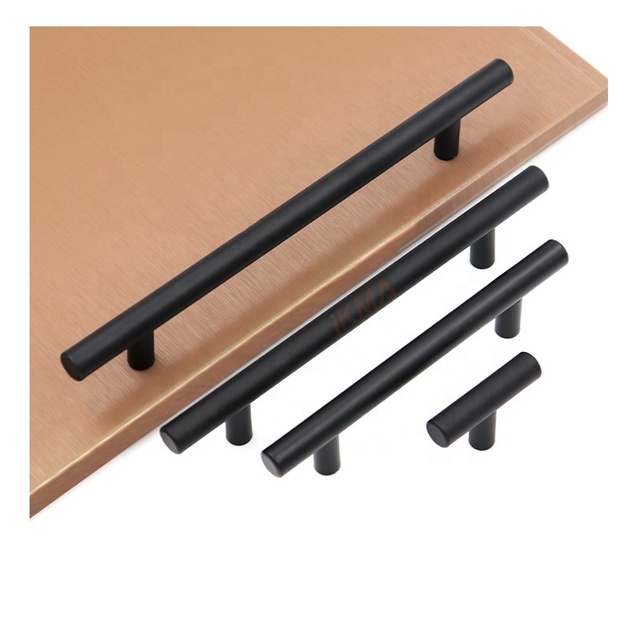 IKMA Metal Black Round Flush Drawer Pull Handles Furniture Pulls Kitchen Cabinet Knobs Factory Manufacture Stainless Steel 1pcs