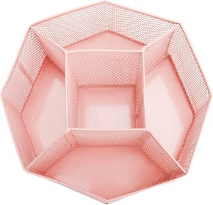 Portapenne da Scrivania in Rete, Organizzatore per Matite e Pennarelli, Contenitore per Cancelleria di Grande Capacità per Casa e Ufficio, <span class=keywords><strong>Rosa</strong></span> - Product Image 4