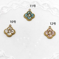 FMSCM-8 Accessoires marins en forme d'étoile de mer, breloques fantaisie en émail trèfle, accessoires de bijouterie, pendentifs cœur pour femmes, vente en gros