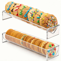 Support de présentation de biscuits en acrylique transparent, porte-biscuits rectangulaire pour supermarché, boulangerie, buffet