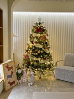 Ornements de Noël artificiels en gros pour l'aménagement des centres commerciaux, arbre de Noël de luxe sur pied pour la décoration des vitrines d'hôtels