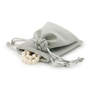 Sac à bijoux en velours avec cordon de serrage, impression de logo personnalisée, petit format, réutilisable, pochette en velours suédé pour le rangement des parfums, pour l'emballage - Product Image 4