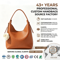 Luxuriöse Karamellbraune Pebbled-Leder Hobo-Tasche für Damen, Kamelienblumen-Halbmond-Schultertasche, Individuelles Logo OEM ODM Fabrik Großhandel