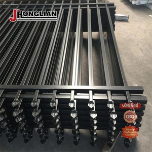 Trung Quốc Nhà máy tùy biến an toàn gia đình tường 8ft 6ft Ống Vuông zaun công viên outdool sân kim loại hàng rào màu đen - Product Image 4