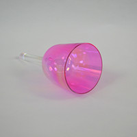 HF Rose rouge lumière cosmique poignée en cristal bol chantant pour la guérison par le son bols chantants en cristal de Quartz de poche ensemble Instrument