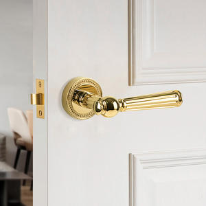 Cerradura de Puerta de Latón de Moda al por Mayor de Fábrica, Manija de Puerta de Paso Silenciosa Moderna para Puerta de Madera, para Apartamento, Baño, Cocina - Product Image 4
