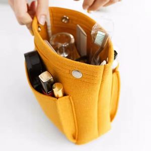 Women Felt Travel Insert Organizer <b>Handbag</b> Hot Organizer Insert Bag Purse Large <b>Liner</b> Lady Makeup Cosmetic Bag Female Tote - Product Image 6