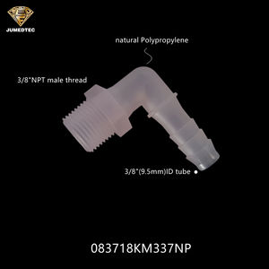 Conector de agua JU PP, rosca macho 1/8NPT 1/4NPT 3/8NPT 1/2NPT a manguera de 4mm 6mm 8mm 10mm 12mm 14mm 16mm, accesorios de plástico - Product Image 2