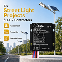Contrôleur de charge solaire MPPT 1260 12V 10A 60W économique de Sukite avec capteur de lumière pour projet d'éclairage public