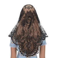 Voile de prière chrétien brodé pour femmes, style espagnol, pour la messe et la chapelle