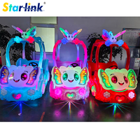 Voiture tamponneuse électrique Papillon Princesse avec auvent, lumières LED, musique et télécommande, pour enfants et adultes, pour usage intérieur et extérieur en centre commercial