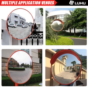 Зеркало дорожное угловое LUHU LH-GJJ-01, выпуклое, для безопасности дорожного движения, внутреннее, диаметр 600 мм, угол обзора 180°, материал ПК/АБС, для парковки - Product Image 6