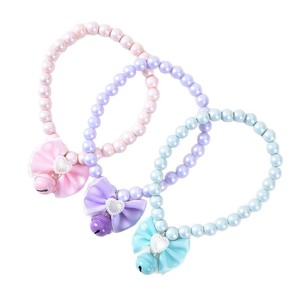 ปลอกคอสัตว์เลี้ยง ประดับมุก โบว์ กระดิ่ง สุนัข ขนาดเล็ก ขนาดกลาง สีชมพู สีแดงอ่อน สีฟ้าอ่อน สีม่วง การ์ตูน ประดับอัญมณี เจ้อเจียง XQ181 - Product Image 4