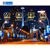 Affichage mené externe de Polonais d'écran de la publicité extérieure LED de Polonais léger pour l'affichage mené extérieur de la publicité