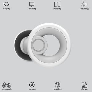 Tapones de silicona reutilizables con cancelación de ruido, súper suaves e impermeables para dormir, deportes acuáticos, natación, protección auditiva y reducción de ruido. - Product Image 1