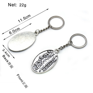 Porte-clés ovale de la Cène de Jérusalem en alliage de zinc, fait main, cadeau religieux - Product Image 4