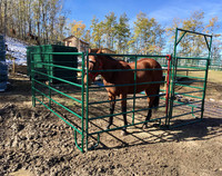 Paneles de Corral Galvanizados en Caliente de 5x12 pies, Paneles Portátiles para Cercas de Ganado, Caballos y Animales, Cercas Resistentes para Granjas