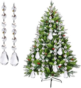 Adorno de cristal acrílico transparente, candelabro de cuentas, cristales colgantes para boda, fiesta, celebración, decoración de árbol de Navidad - Product Image 2