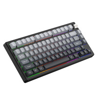 Nouveau clavier mécanique GK75 authentique à trois modes, rétroéclairage RGB, interrupteurs interchangeables à chaud, USB Type-C, anti-ghosting 3 touches, bouton rotatif pour le gaming