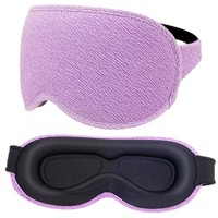 Masque de sommeil lesté 3D profilé avec ailes nasales creuses, zéro fuite de lumière, en mousse à mémoire de forme, portable, cadeau d'entreprise, cache-yeux de voyage