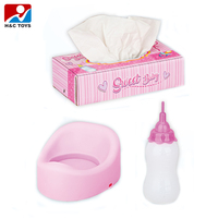 Jouet de poupée garçon en plastique de 14 pouces avec larmes et fonctions d'urine Mini modèle pour jouer ensemble d'accessoires d'alimentation jouets pour bébés