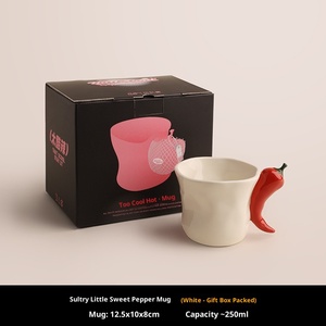 Nuova Tazza in Ceramica a Forma di Peperoncino, Design Carino e Colorato, per Ufficio, Tè, Latte, <span class=keywords><strong>Caffè</strong></span>, con Manico, Resistente alle Alte Temperature, Regalo per Fidanzata - Product Image 6