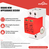 CYD1-C40 2P SPD 1+NPE, Fonction de signalisation à distance, Boîtier blanc et rouge, Tension/Amperage personnalisables, Pour installation dans un coffret électrique