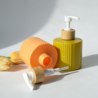 Flacon de lotion en plastique cylindrique de 250 ml en PE, couleur personnalisée, pour shampooing, gel douche, après-shampoing