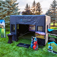 Tente simulateur de golf mobile d'extérieur, structure gonflable portable pour l'entraînement au golf, les fêtes et les événements d'entreprise
