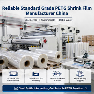 Packing Material <b>Plastic</b> Film Roll Transparent Thermal Shrinkable Label Sleeve Wrapping Films Standard Grade PETG <b>Shrink</b> Film - Product Image 6