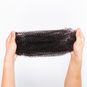 10-18Inch 4C Afro Kinky Double Drawn Bulk Human Extensions Machine Double <strong>Weft</strong> 30 50g/Pack Brazilian Remy Locs Micro Twist - Product Image 3