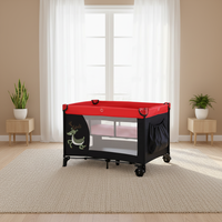 Lit bébé pliable et portable avec cadre métallique en maille respirante, design moderne - Berceau de chevet et parc pour enfants pour usage extérieur