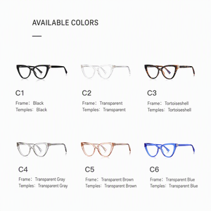 High Quality Custom Logo Cat Eye Anti Blue Light TR90 Glasses Full Rim Women's Lightweight Fashion <b>Eyewear</b> OEM ODM - Product Image 4