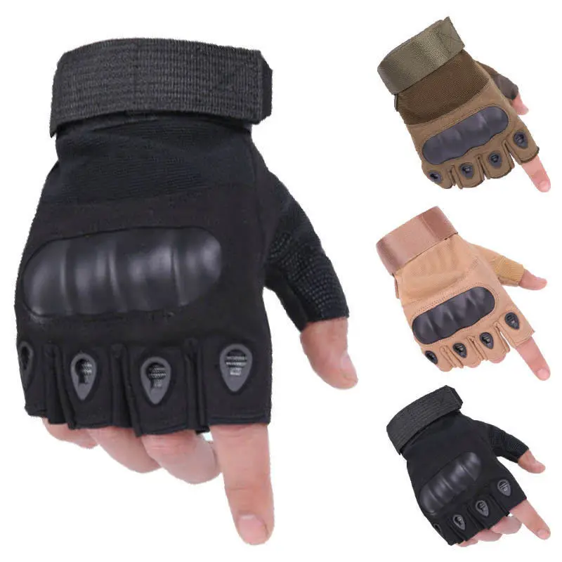 Classic Durable Outdoor Hiking Travel Extreme Sports Training Fitness Men's Open Finger mitten