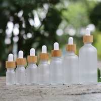 Flacon compte-gouttes en verre dépoli transparent 20ml 30ml 50ml 100ml avec sérigraphie pour crème de soin, crème visage, crème contour des yeux, huile essentielle