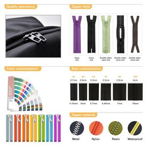 5 # nhà máy bán buôn mở End vàng răng dây kéo kim loại cho khóa tự động các loại khác nhau cho quần áo - Product Image 4