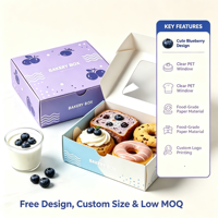 Boîte à gâteau mousse personnalisée en papier pour petit dessert mousse, emballage pour boulangerie