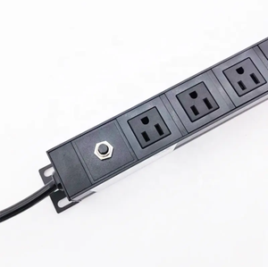 19 "Plata Aleación de aluminio PDU Unidad de distribución de energía Gabinete 1U 8 vías EE. UU. Salidas con protector de sobrecarga - Product Image 4