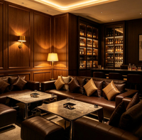 Canapé de bar lounge moderne pour discothèque, VIP, noir, modulaire, banquette de salon d'hôtel, sièges LED, ensemble de bar KTV, acier inoxydable, pour salon