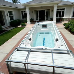 Couverture de <span class=keywords><strong>piscine</strong></span> automatique isolée en alliage d'aluminium sur mesure, imperméable et durable, avec enrouleur électrique - Product Image 1