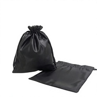 Sac de rangement en satin avec cordon de serrage personnalisé, pochette en satin uni avec cordon de serrage pour chaussures, vêtements, emballage cadeau