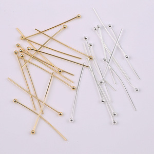 <b>Copper</b> Plated Beading Pins For Earring Making Various Sizes <b>Chain</b> Shape Jewelry Findings Components - Product Image 3